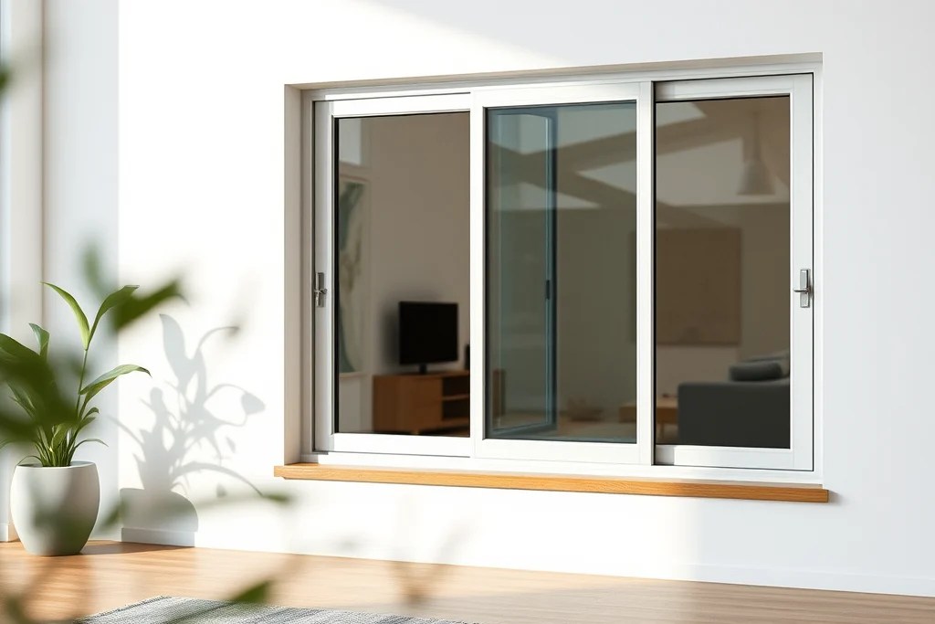 Modern aluminium windows in a Goa home